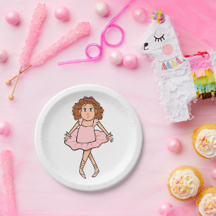 Ballerina Paper Plate