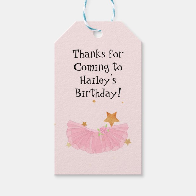 Ballerina Party Favour Tag (Front)