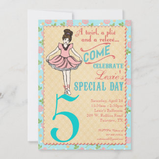 Ballerina Party Invitation