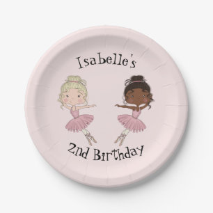 Ballerina Party Personalised Plates