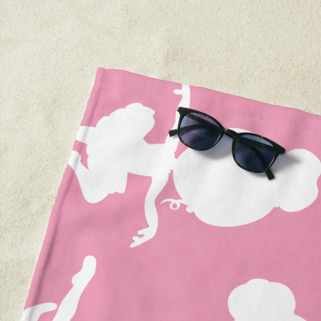 Ballerina Pattern, Ballet Girls, Ballet Dance Beach Towel (In Situ)