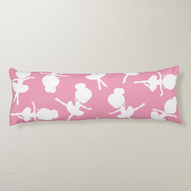 Ballerina Pattern, Ballet Girls, Ballet Dance Body Cushion (Back)