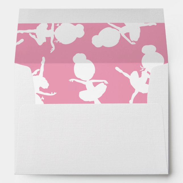 Ballerina Pattern, Ballet Girls, Ballet Dance Envelope (Back (Bottom))