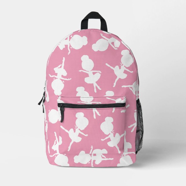Ballerina Pattern, Ballet Girls, Ballet Dance Printed Backpack (Front)