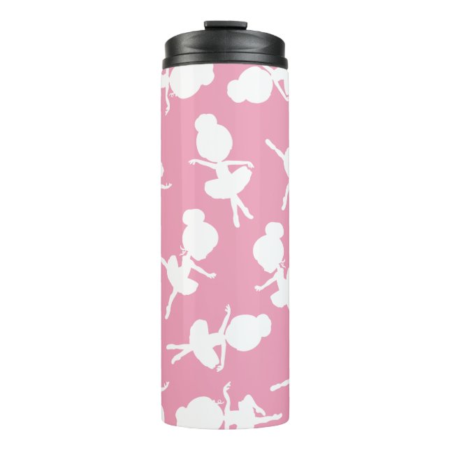 Ballerina Pattern, Ballet Girls, Ballet Dance Thermal Tumbler (Front)