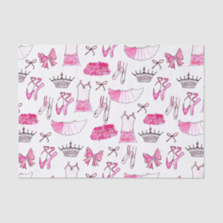 Ballerina Pattern in Watercolor Tissue Paper