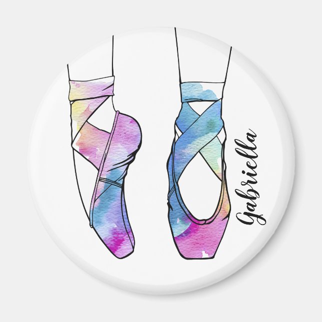 Ballerina Personalised Ballet Magnet (Front)