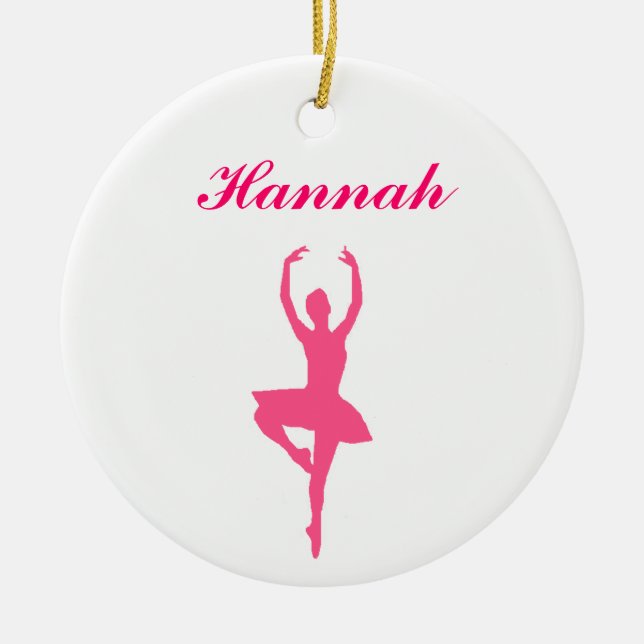 Ballerina Personalised Christmas Ornament (Front)