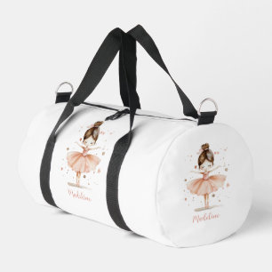 Ballerina Personalised Name Girly Duffle Bag