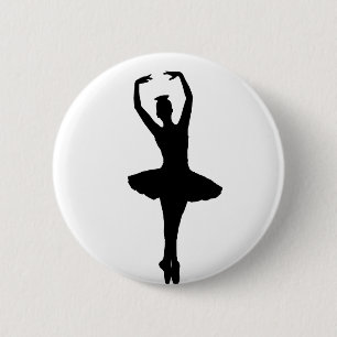 BALLERINA PIROUETTE EN POINTE (Ballet Dancer) ~ 6 Cm Round Badge