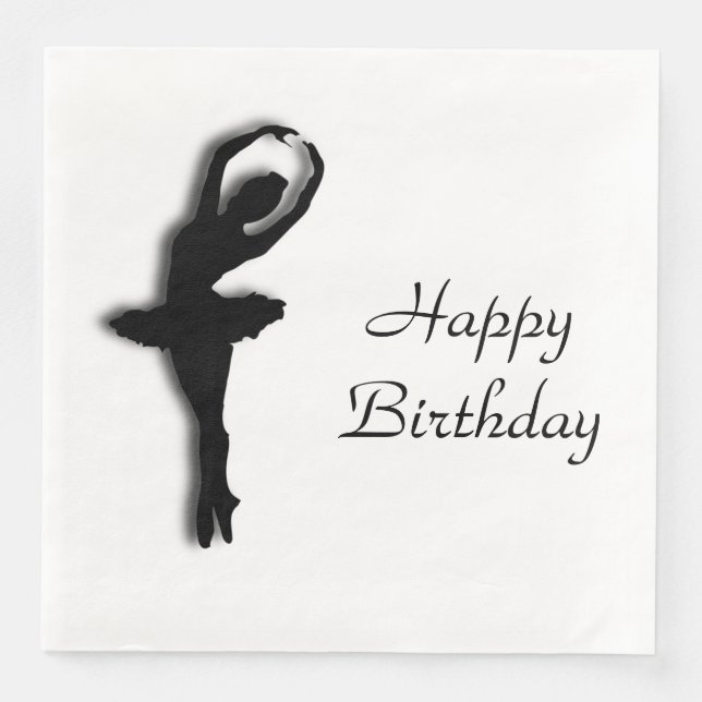 Ballerina Pirouette in Garden Green Napkin (Front)