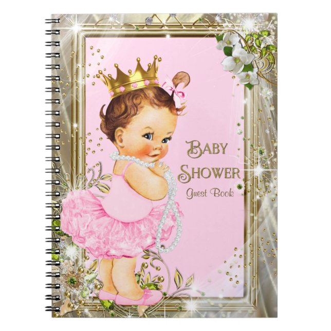 Ballerina Princess Baby Shower Guest Book (Front)