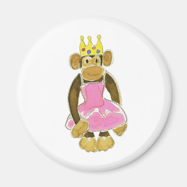 Ballerina Princess Monkey Magnet (Front)