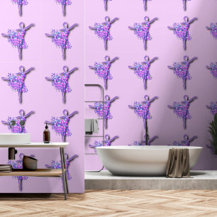 Ballerina Purple Ballet Dancer Woman Wallpaper