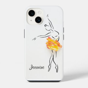 Ballerina Rose Ballet Dancer Personalised Name iPhone 14 Case