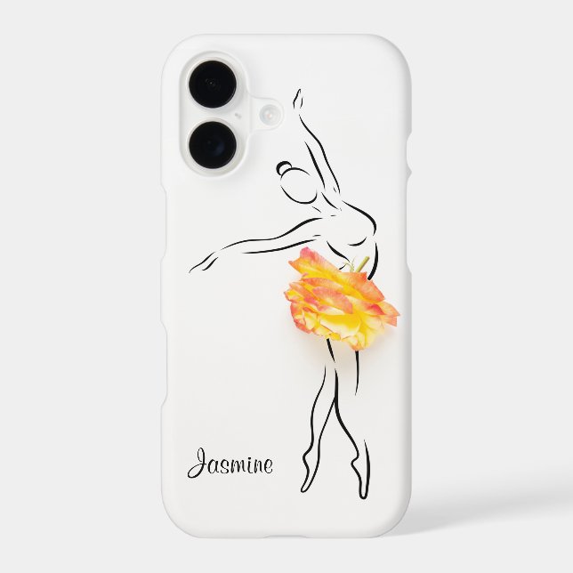 Ballerina Rose Ballet Dancer Personalized Name (Back)