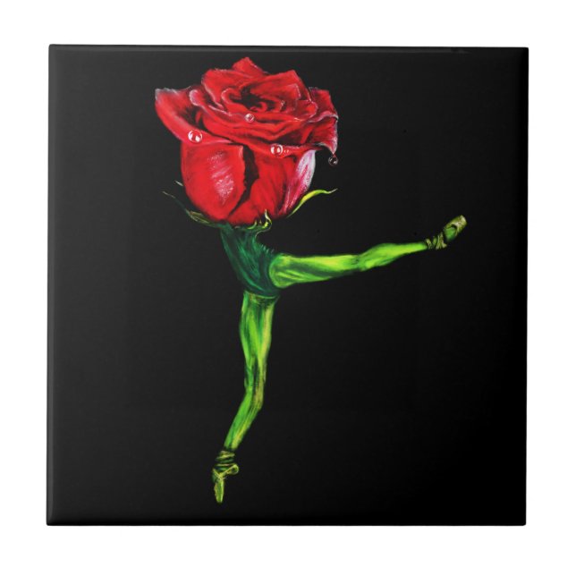 Ballerina Rose Ceramic Tile (Front)