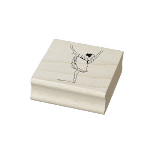 Ballerina Rubber Stamp