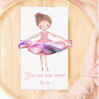 Ballerina Scrunchie Party Favour Card