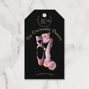 Ballerina Shoes Custom Event in Black Gift Tags