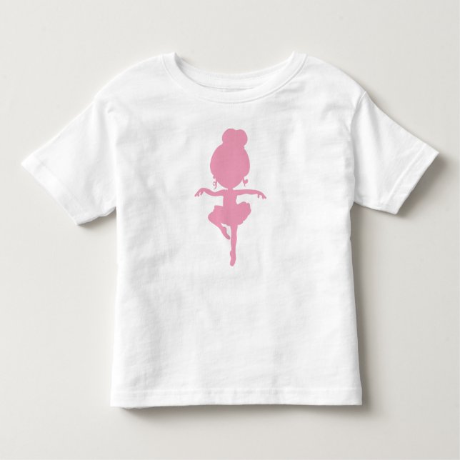 Ballerina Silhouette, Ballet Girl, Ballet Dancer Toddler T-Shirt (Front)
