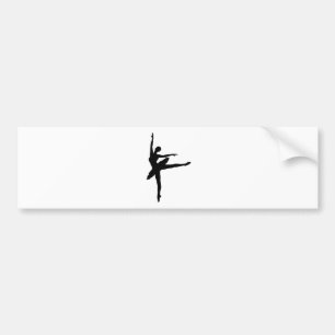 Ballerina Silhouette Bumper Sticker