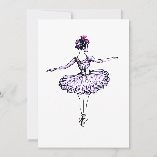 Ballerina Silhouette Holiday Card (Front)