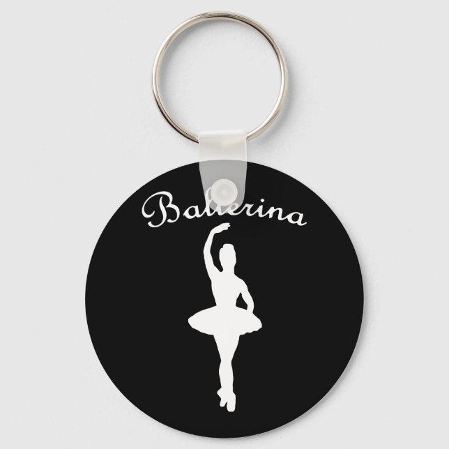 Ballerina Silhouette Key Ring (Front)