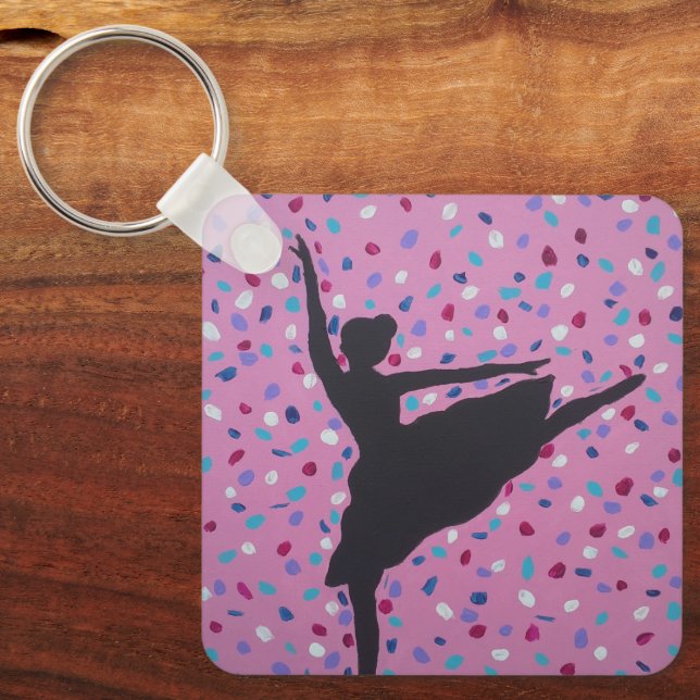 Ballerina Silhouette Keychain (Front)