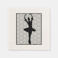 Ballerina Silhouette on a Heart Mandala Pattern