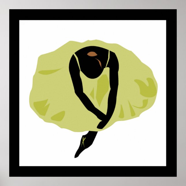 Ballerina silhouette poster (Front)