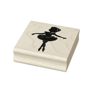 Ballerina Silhouette Rubber Stamp