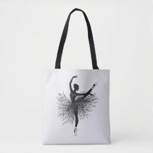 Ballerina Silhouette Tote Bag Ballet Dancer Gift