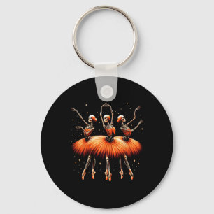 Ballerina Skeleton Dance Funny Halloween Ballet 1 Key Ring