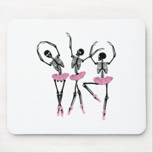 Ballerina Skeletons Dancing Halloween Ballerina Sk Mouse Pad