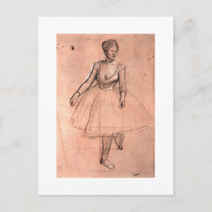 Ballerina sketch by Degas pretty ballet dancer art Postcard