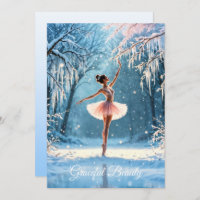 Ballerina snow dance winter beauty art