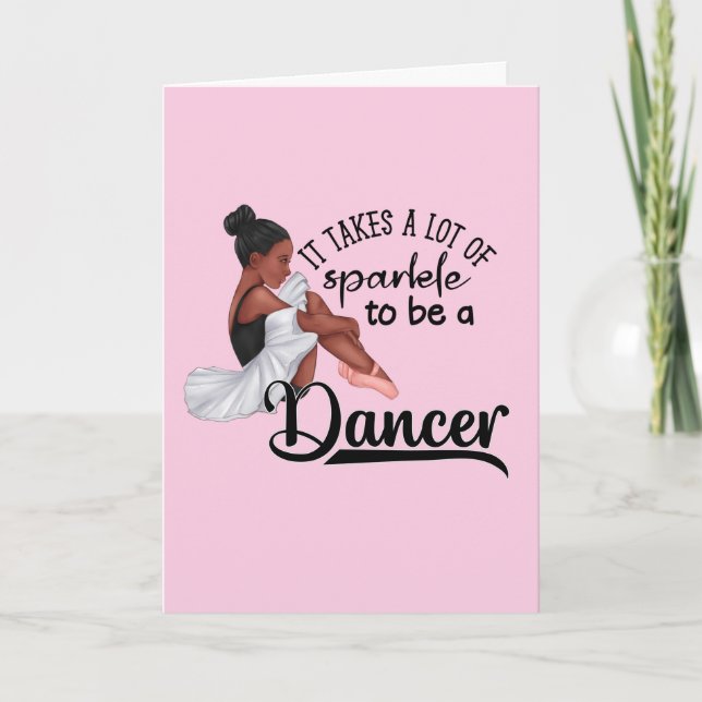 Ballerina Sparkle Holiday Card (Front)