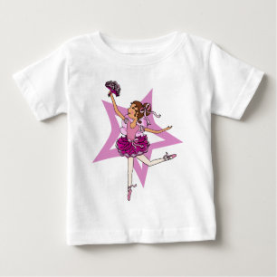 Ballerina star in when I grow up toddler pink tee