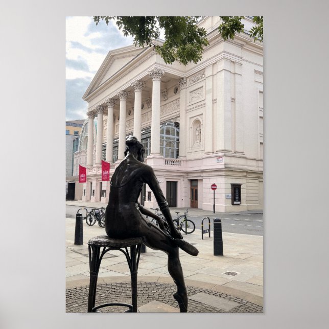 Ballerina Statue, Covent Garden, London UK Poster (Front)