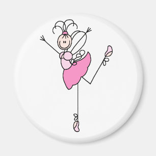 Ballerina Stick Figure Three Magnet