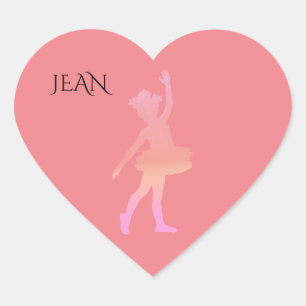 Ballerina sticker with custom name.