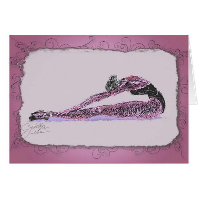 Ballerina Stretching In Pink (Front Horizontal)