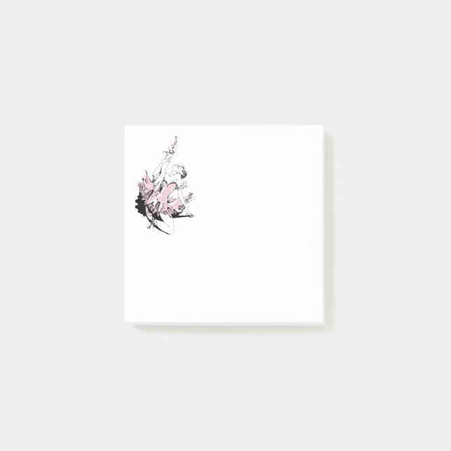 Ballerina Stretching in Pink Tutu Post-it Notes (Front)