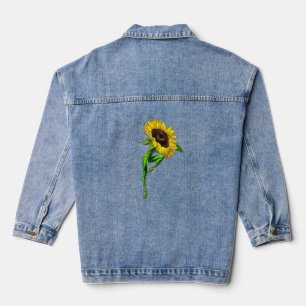Ballerina Sunflower Ballet Dancer Denim Jacket