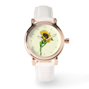 Ballerina Sunflower Ballet Dancer Watch Gift