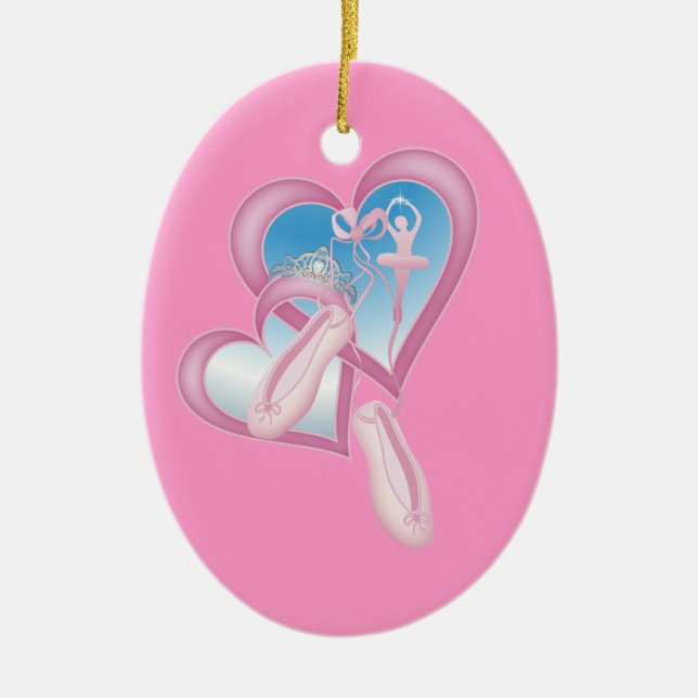 Ballerina Sweetheart Ceramic Tree Decoration (Front)