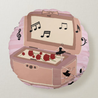Ballerina Symphony in a Box - Ballerina Art Round Cushion