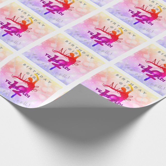 Ballerina Theme Gift Wrap Birthday HAMbyWG (Corner)