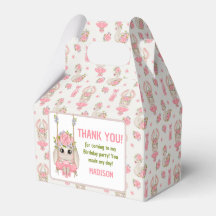 Ballerina themed bunny floral pink girl birthday